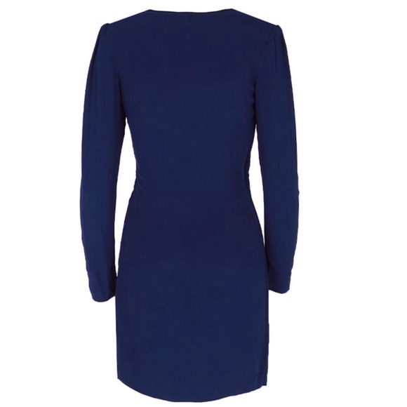 Maje | Dark Blue Faux Wrap Dress NWT - Picture 5 of 13